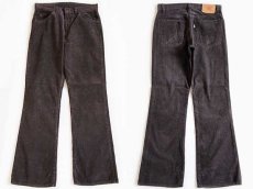 画像2: 80s USA製 Levi'sリーバイス 517-1558 コーデュロイパンツ 炭黒 w31 L31★ブーツカット (2)