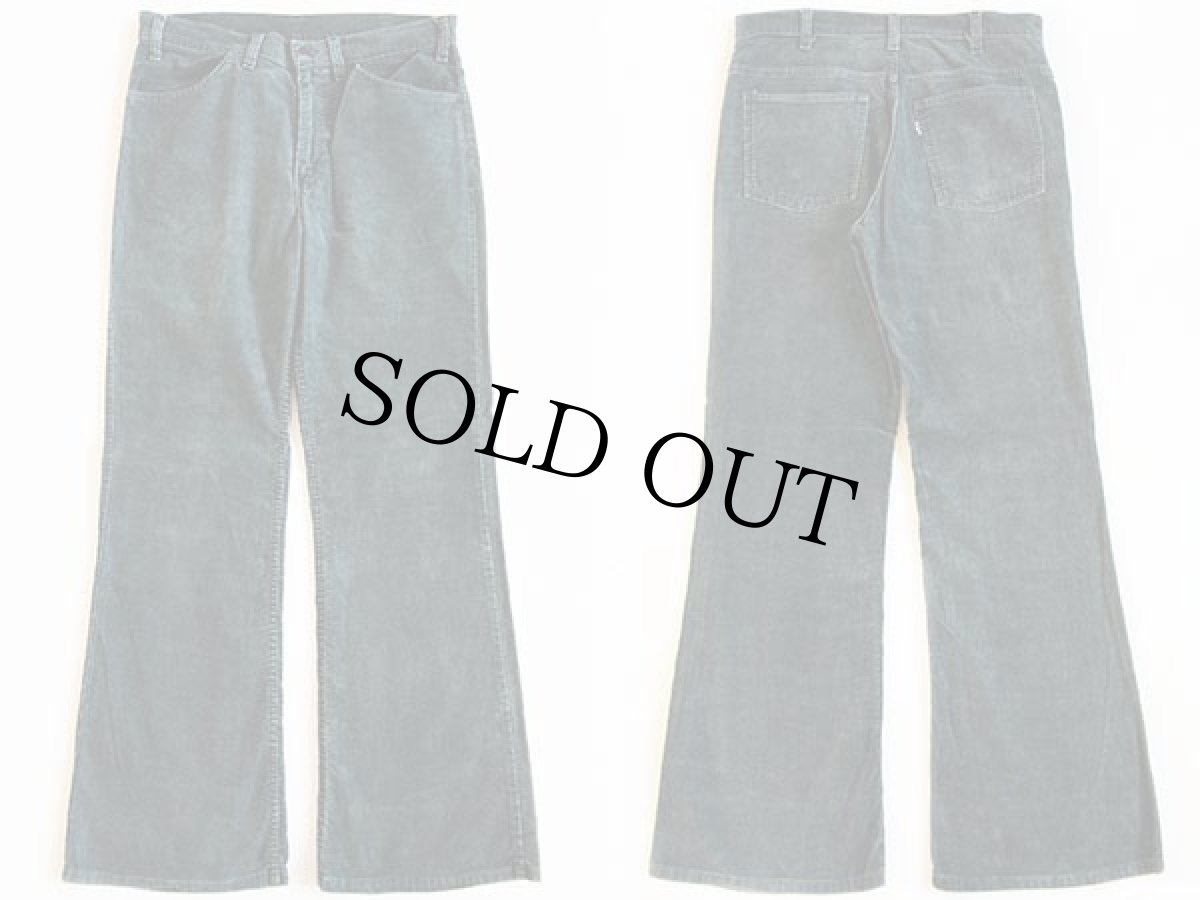 画像2: 70s USA製 Levi'sリーバイス 646 コーデュロイパンツ 深緑 w34★ベルボトム (2)