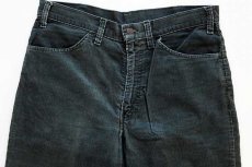 画像3: 70s Levi'sリーバイス 646 コーデュロイパンツ 深緑 w34★ベルボトム (3)