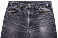 画像3: 90s USA製 Levi'sリーバイス 505-0259 先染め ブラック デニムパンツ w36 L32 (3)