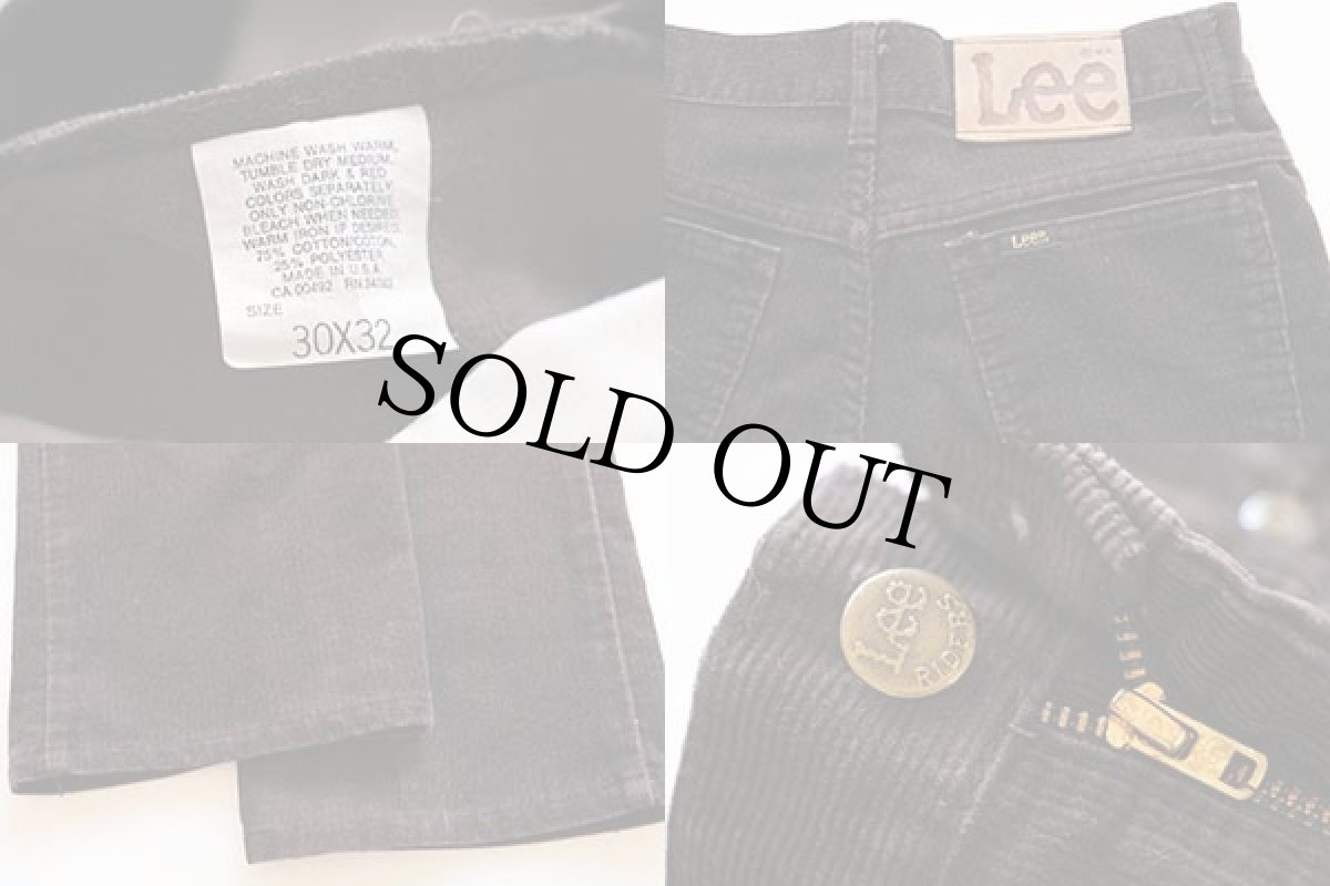 画像4: 80s USA製 Leeリー 200 コーデュロイパンツ 焦げ茶 w30 L32 (4)