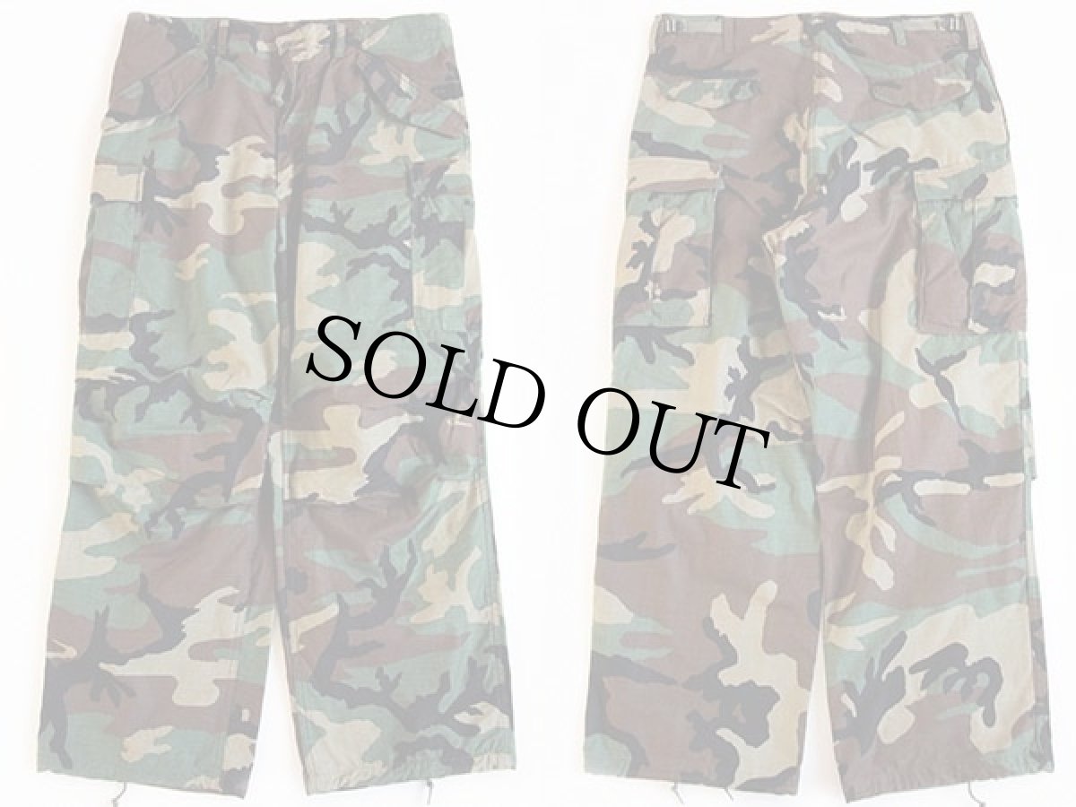 画像2: デッドストック★80s 米軍 U.S.ARMY ウッドランドカモ M-65 フィールド カーゴパンツ L-R (2)