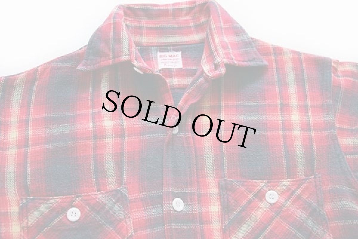 画像3: 60s Penneys BIGMACビッグマック チェック コットン フランネルシャツ S (3)