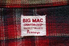 画像4: 60s Penneys BIGMACビッグマック チェック コットン フランネルシャツ S (4)