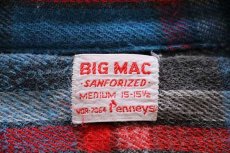 画像4: 60s Penneys BIGMACビッグマック チェック コットン フランネルシャツ M (4)