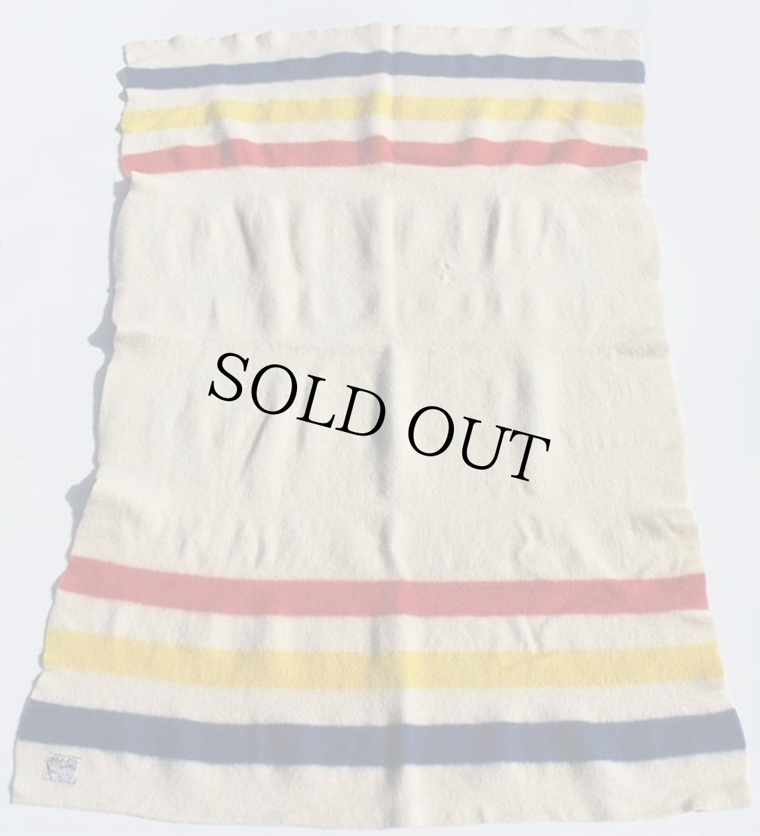 画像2: 50s ORRLASKAN マルチボーダー ウール ブランケット (2)