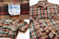 画像3: 70s JCPenney BIGMACビッグマック チェック コットン フランネルシャツ LT (3)