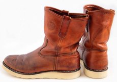 画像2: 90s USA製 REDWINGレッドウイング 866 緑犬タグ アイリッシュセッター ペコスブーツ 茶 9D (2)