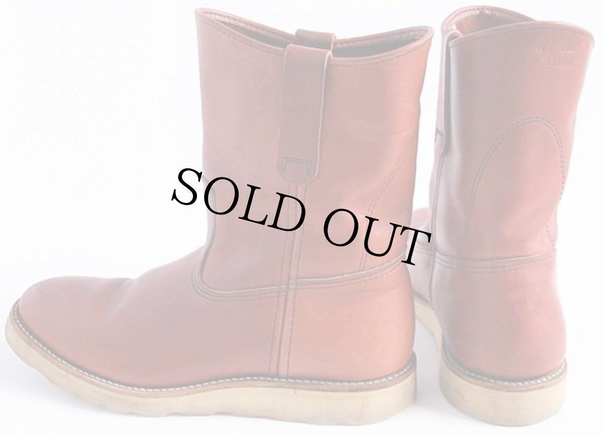 画像2: 80s USA製 REDWINGレッドウイング 866 犬タグ アイリッシュセッター ペコスブーツ 赤茶 9.5D (2)