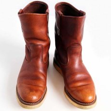 画像3: 70s USA製 REDWINGレッドウイング 866 犬タグ アイリッシュセッター ペコスブーツ 赤茶 7.5D (3)