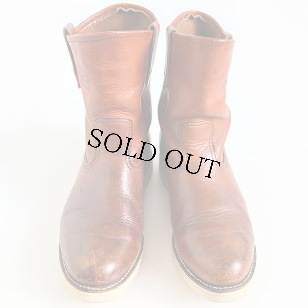 画像3: 90s USA製 REDWINGレッドウイング 866 緑犬タグ アイリッシュセッター ペコスブーツ 茶 9D (3)