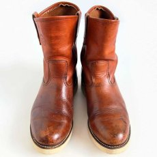 画像3: 90s USA製 REDWINGレッドウイング 866 緑犬タグ アイリッシュセッター ペコスブーツ 茶 9D (3)