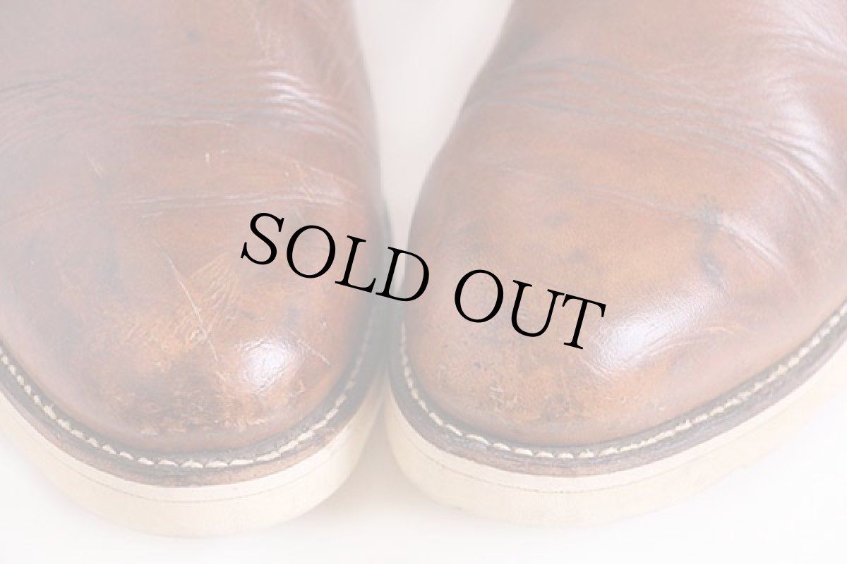 画像8: 90s USA製 REDWINGレッドウイング 866 緑犬タグ アイリッシュセッター ペコスブーツ 茶 9D (8)