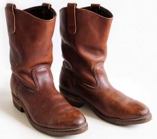 画像1: 90s USA製 REDWINGレッドウイング 1155 ペコスブーツ 茶 9.5E (1)