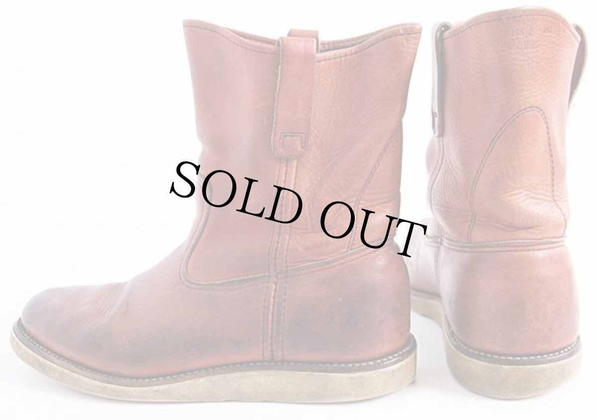 画像2: 90s USA製 REDWINGレッドウイング 866 緑犬タグ アイリッシュセッター ペコスブーツ 赤茶 10.5D (2)