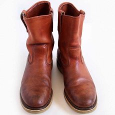 画像3: 90s USA製 REDWINGレッドウイング 866 緑犬タグ アイリッシュセッター ペコスブーツ 赤茶 10.5D (3)