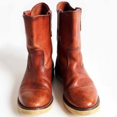 画像3: 80s USA製 REDWINGレッドウイング 866 犬タグ アイリッシュセッター ペコスブーツ 赤茶 9.5D★B (3)