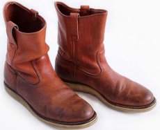 画像1: 90s USA製 REDWINGレッドウイング 866 緑犬タグ アイリッシュセッター ペコスブーツ 赤茶 10.5D (1)