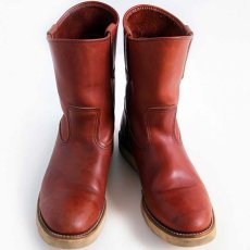 画像3: 80s USA製 REDWINGレッドウイング 866 犬タグ アイリッシュセッター ペコスブーツ 赤茶 9.5D (3)