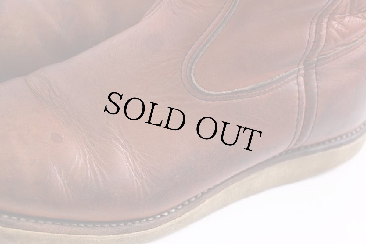 画像8: 90s USA製 REDWINGレッドウイング 866 緑犬タグ アイリッシュセッター ペコスブーツ 赤茶 10.5D (8)