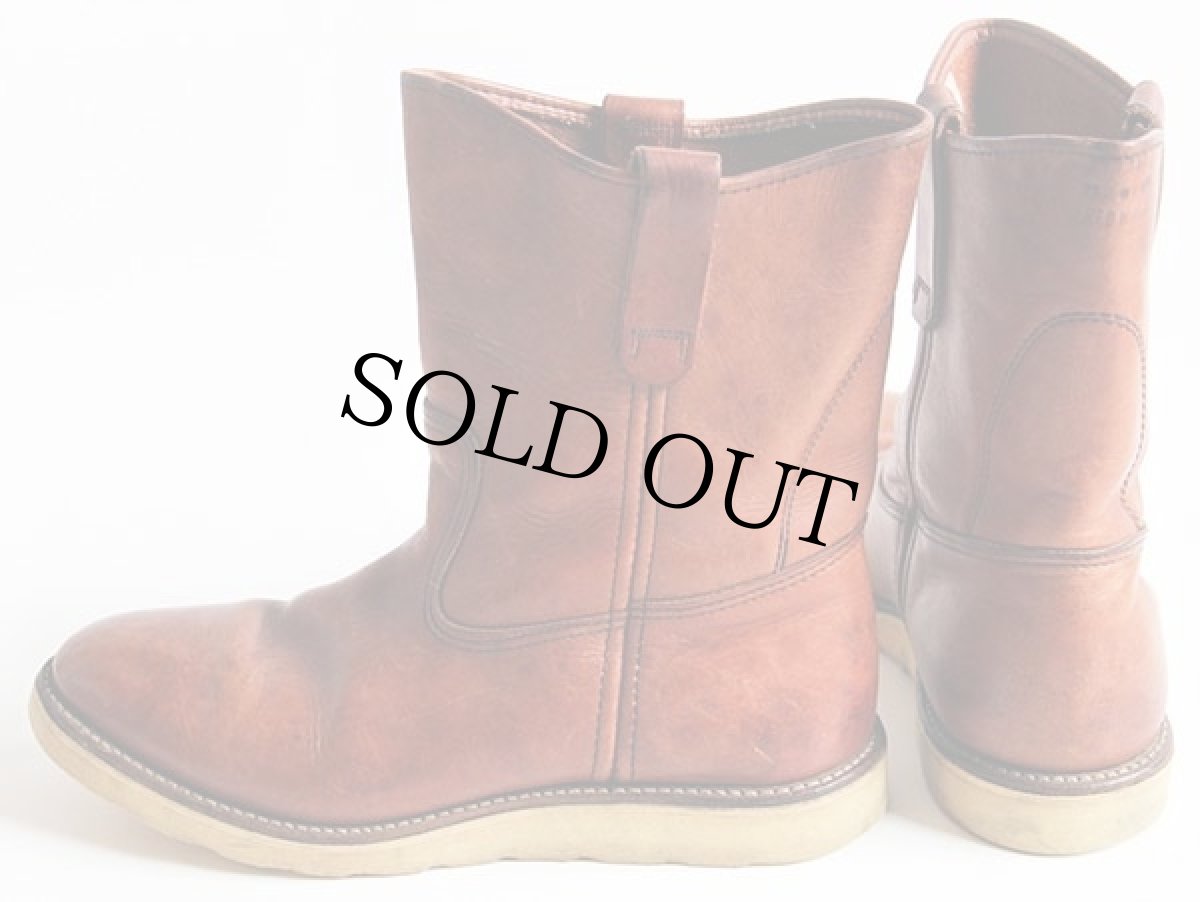 画像2: 80s USA製 REDWINGレッドウイング 866 犬タグ アイリッシュセッター ペコスブーツ 赤茶 9.5D★B (2)