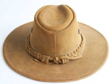 画像2: USA製 HENSCHEL HAT ヘンシェル スエードレザー カウボーイハット 茶 L (2)