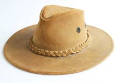 画像1: USA製 HENSCHEL HAT ヘンシェル スエードレザー カウボーイハット 茶 L (1)