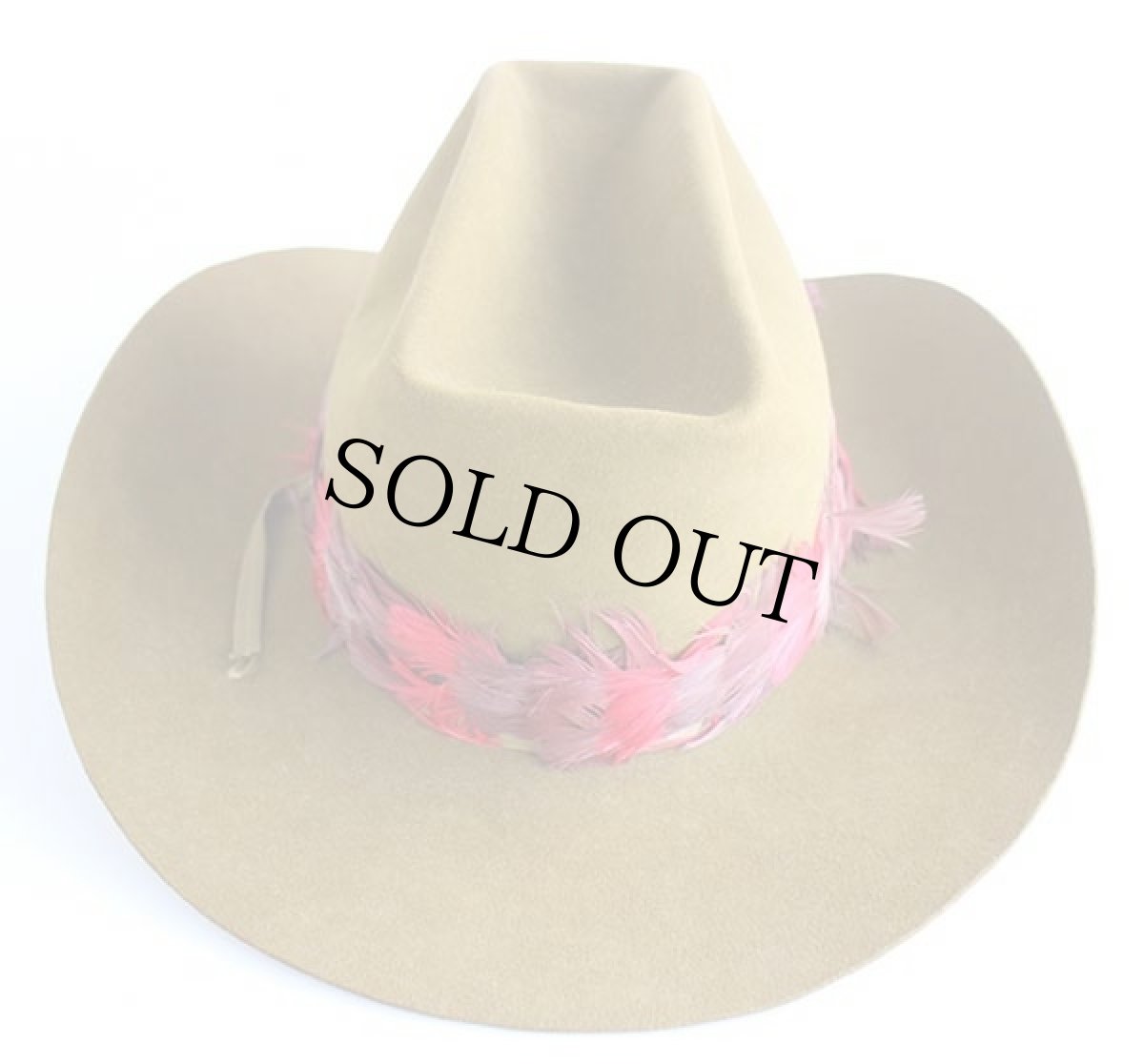 画像2: ビンテージ WORMSER フェルト カウボーイハット オリーブ 7 1/4 (2)