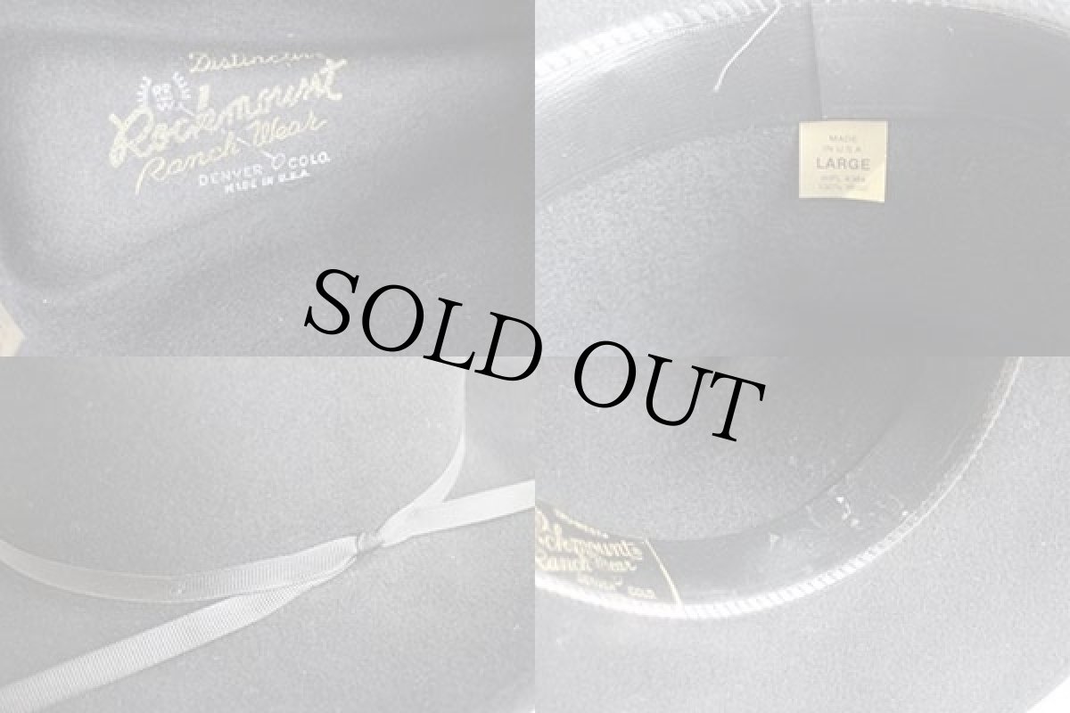 画像5: USA製 Rockmountロックマウント ウール フェルト カウボーイハット 黒 L (5)