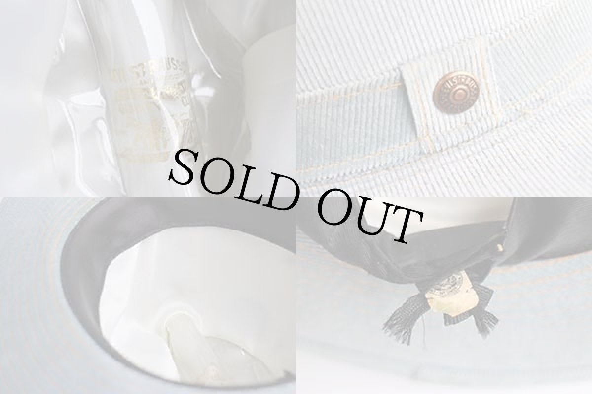 画像5: 70s USA製 Levi'sリーバイス コーデュロイ カウボーイハット 水色 7 1/4 (5)