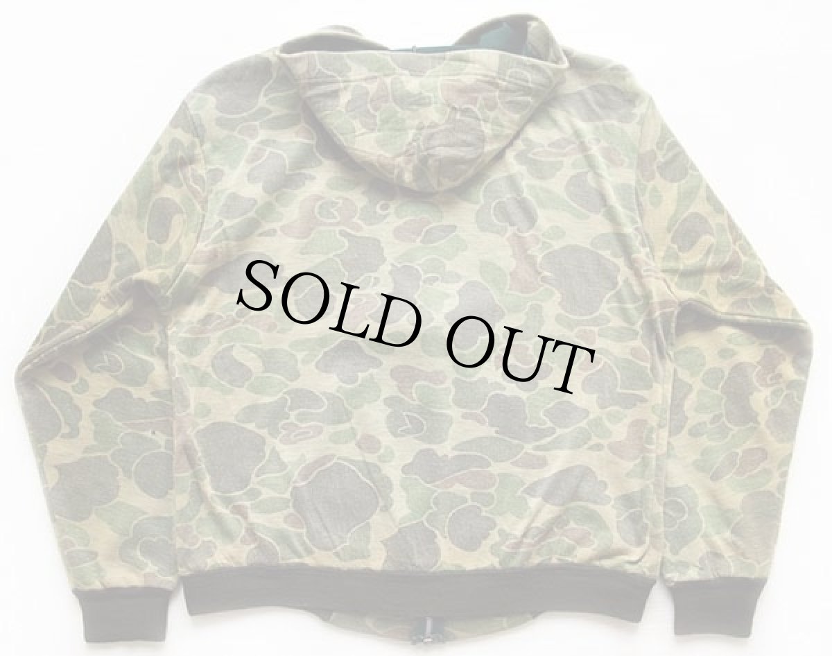 画像2: 70s UNKNOWN ダックハンターカモ 裏サーマル スウェット ジップパーカー フェード (2)