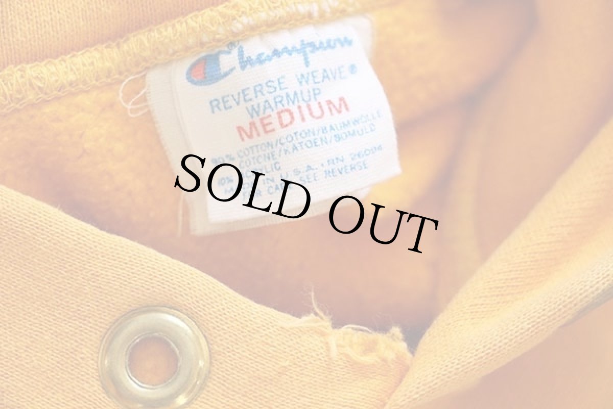 画像5: 80s USA製 Championチャンピオン WILLIAMS 両面プリント リバースウィーブ スウェットパーカー イエロー M (5)