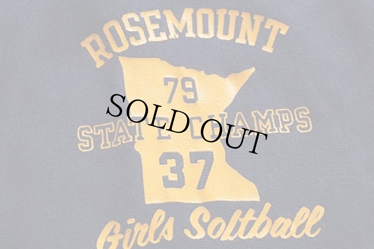 画像5: 70s USA製 Championチャンピオン 単色タグ ROSEMOUNT リバースウィーブ スウェットパーカー 紺 M (5)