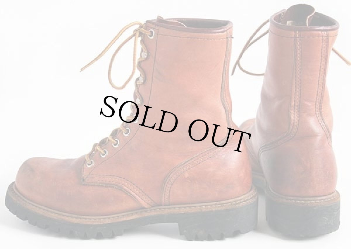 画像2: 80s USA製 REDWINGレッドウイング 899 犬タグ アイリッシュセッター ブーツ 赤茶 7C (2)