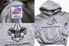 画像3: 90s USA製 ULTRA SWEATS BSA BOY SCOUTS OF AMERICA ボーイスカウト スウェットパーカー 杢グレー L (3)