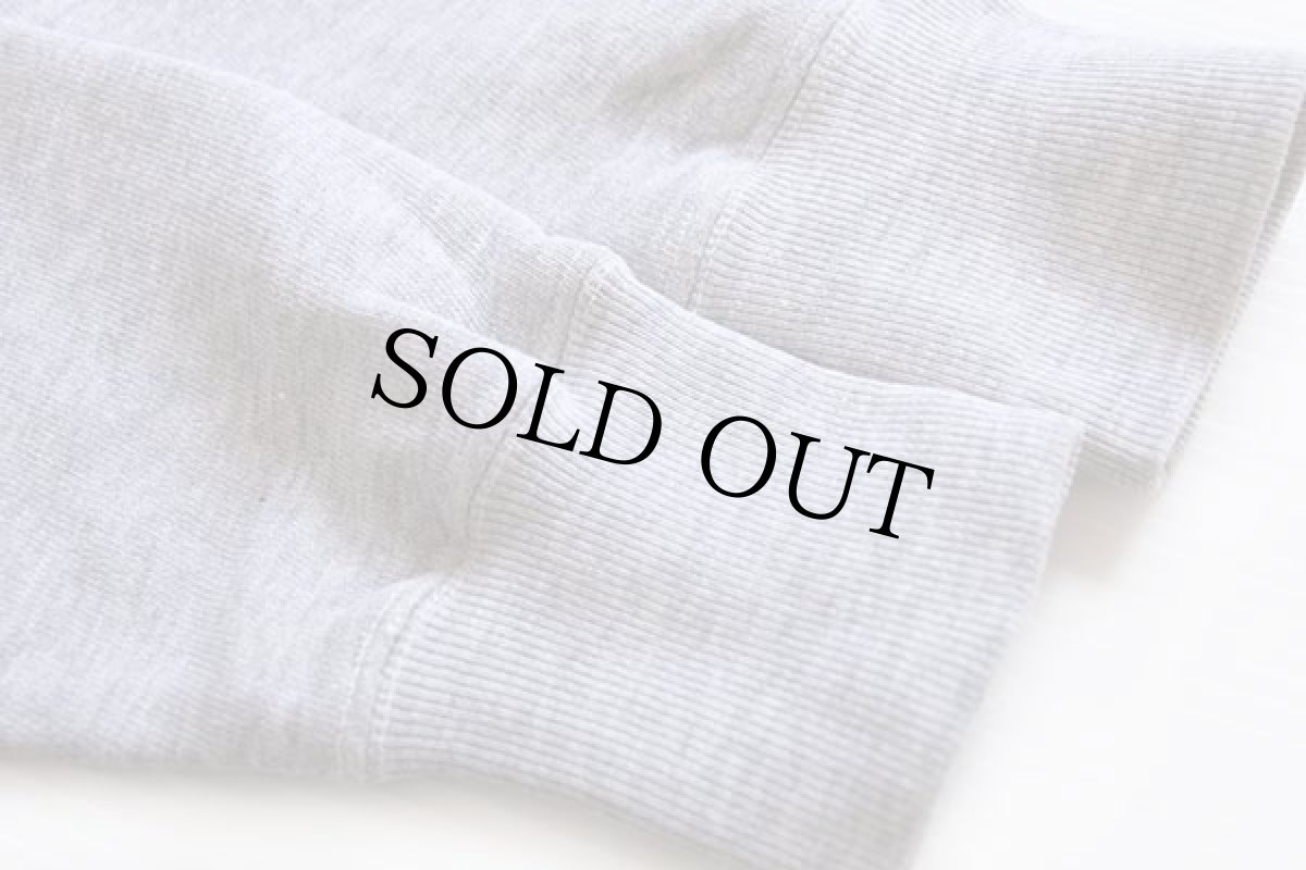 画像8: 70s USA製 Championチャンピオン 単色タグ CLARK 染み込みプリント リバースウィーブ スウェットパーカー 杢グレー S (8)