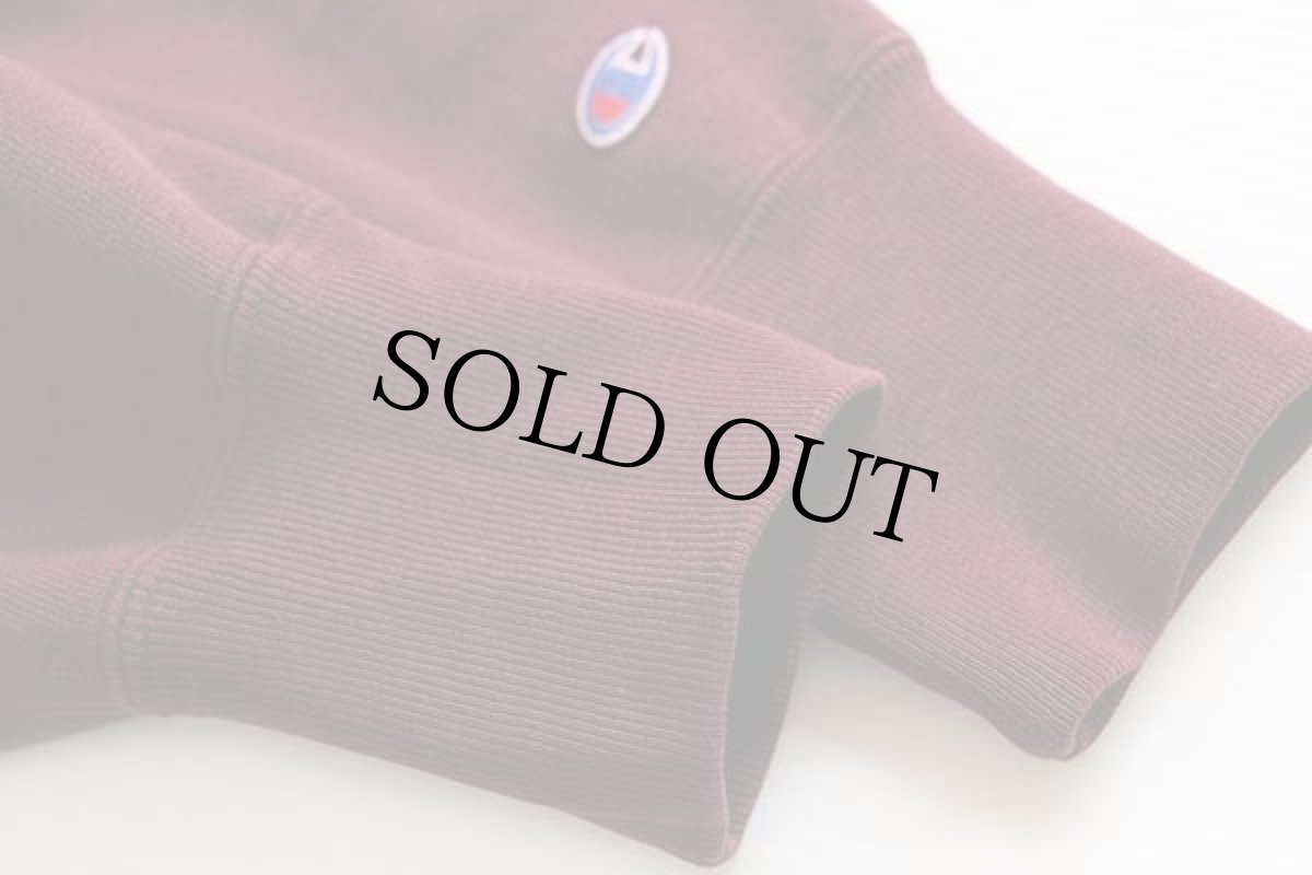 画像6: 90s USA製 Championチャンピオン BOSTON COLLEGE リバースウィーブ スウェットパーカー バーガンディ S (6)