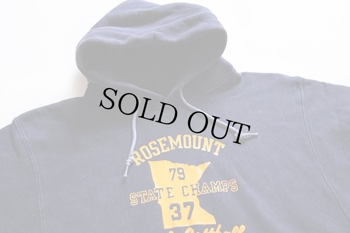 画像3: 70s USA製 Championチャンピオン 単色タグ ROSEMOUNT リバースウィーブ スウェットパーカー 紺 M (3)