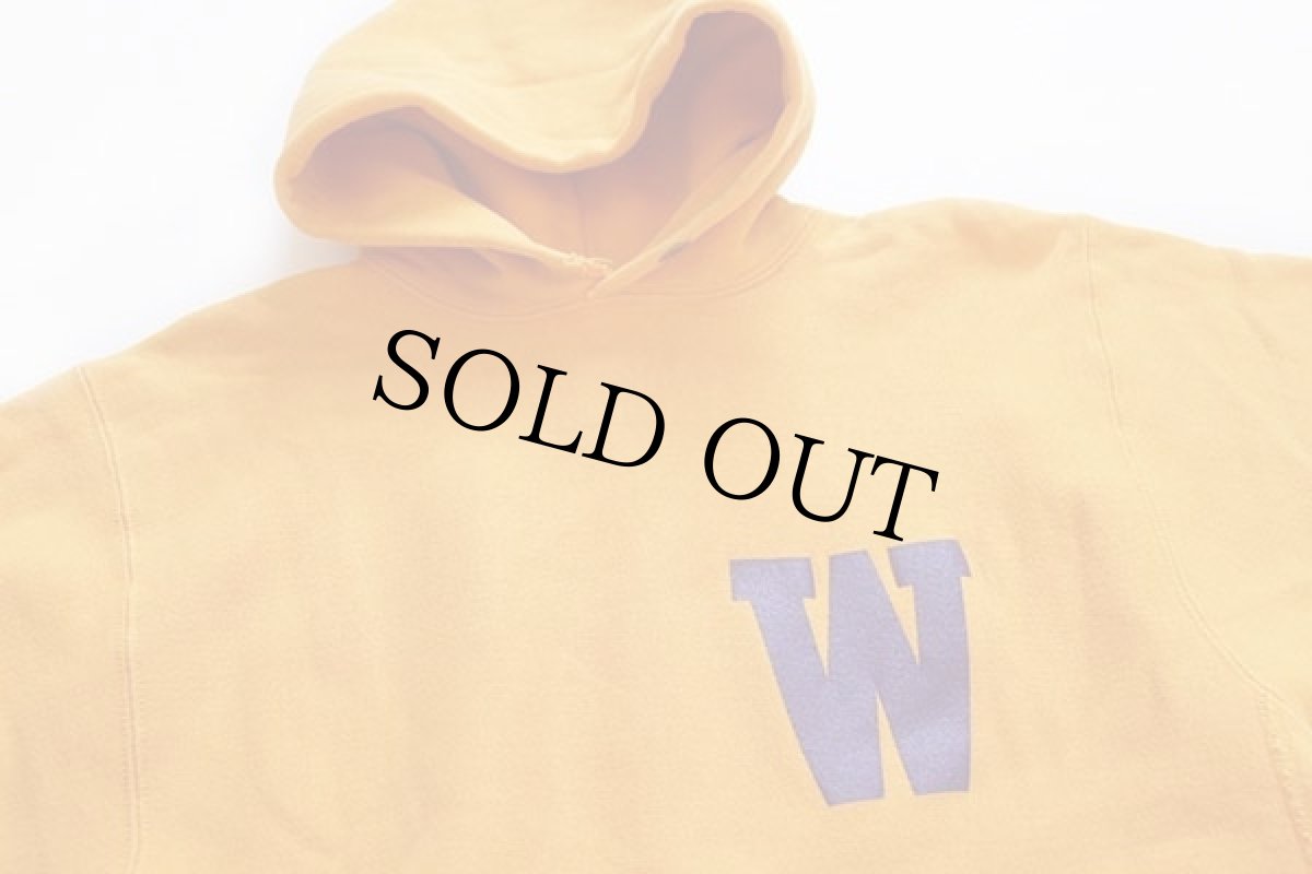 画像3: 80s USA製 Championチャンピオン WILLIAMS 両面プリント リバースウィーブ スウェットパーカー イエロー M (3)