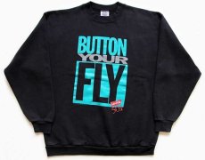 画像1: 90s USA製 Levi'sリーバイス 501 BUTTON YOUR FLY スウェット 黒 L (1)