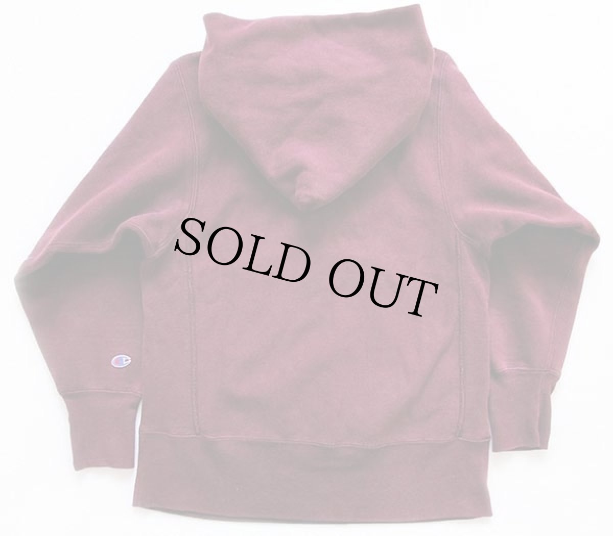 画像2: 90s USA製 Championチャンピオン BOSTON COLLEGE リバースウィーブ スウェットパーカー バーガンディ S (2)