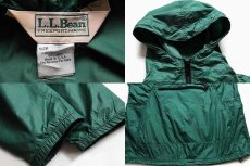 画像3: 80s USA製 L.L.Bean ナイロン アノラックパーカー 緑 (3)