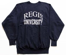 画像1: 90s メキシコ製 Championチャンピオン REGIS UNIVERSITY リバースウィーブ スウェット 紺 XXL (1)