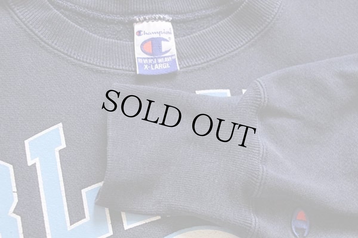 画像4: 90s Championチャンピオン BLAINE 44 FOOTBALL リバースウィーブ スウェット 紺 XL (4)