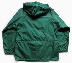 画像2: 80s USA製 L.L.Bean ナイロン アノラックパーカー 緑 (2)