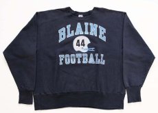 画像1: 90s Championチャンピオン BLAINE 44 FOOTBALL リバースウィーブ スウェット 紺 XL (1)