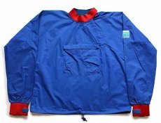 画像1: 90s Kokatat ナイロン カヤック パドリングジャケット 青×赤 XL (1)
