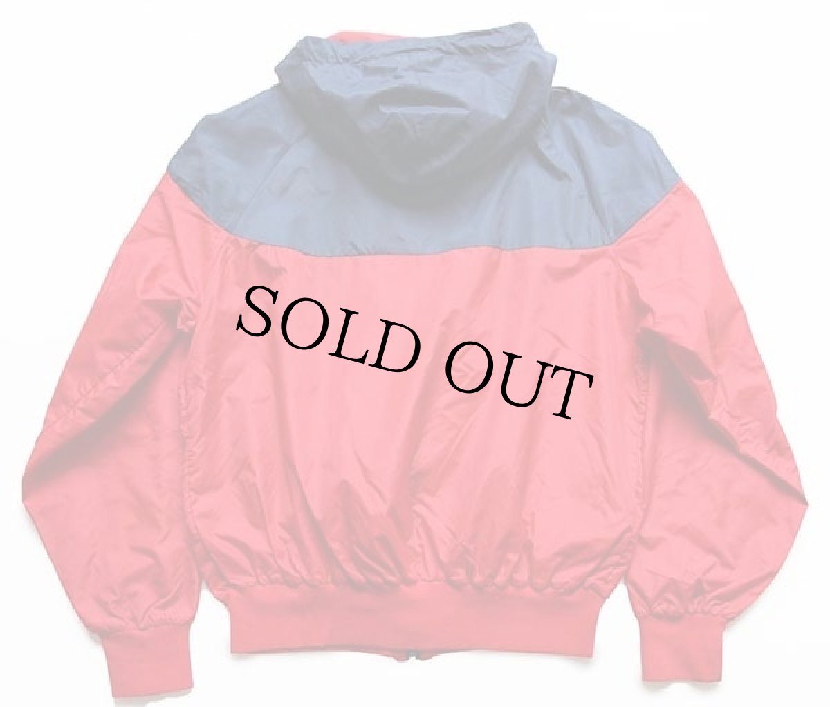 画像2: 80s NIKEナイキ ツートン 切り替え ナイロンパーカー 赤×紺 M (2)