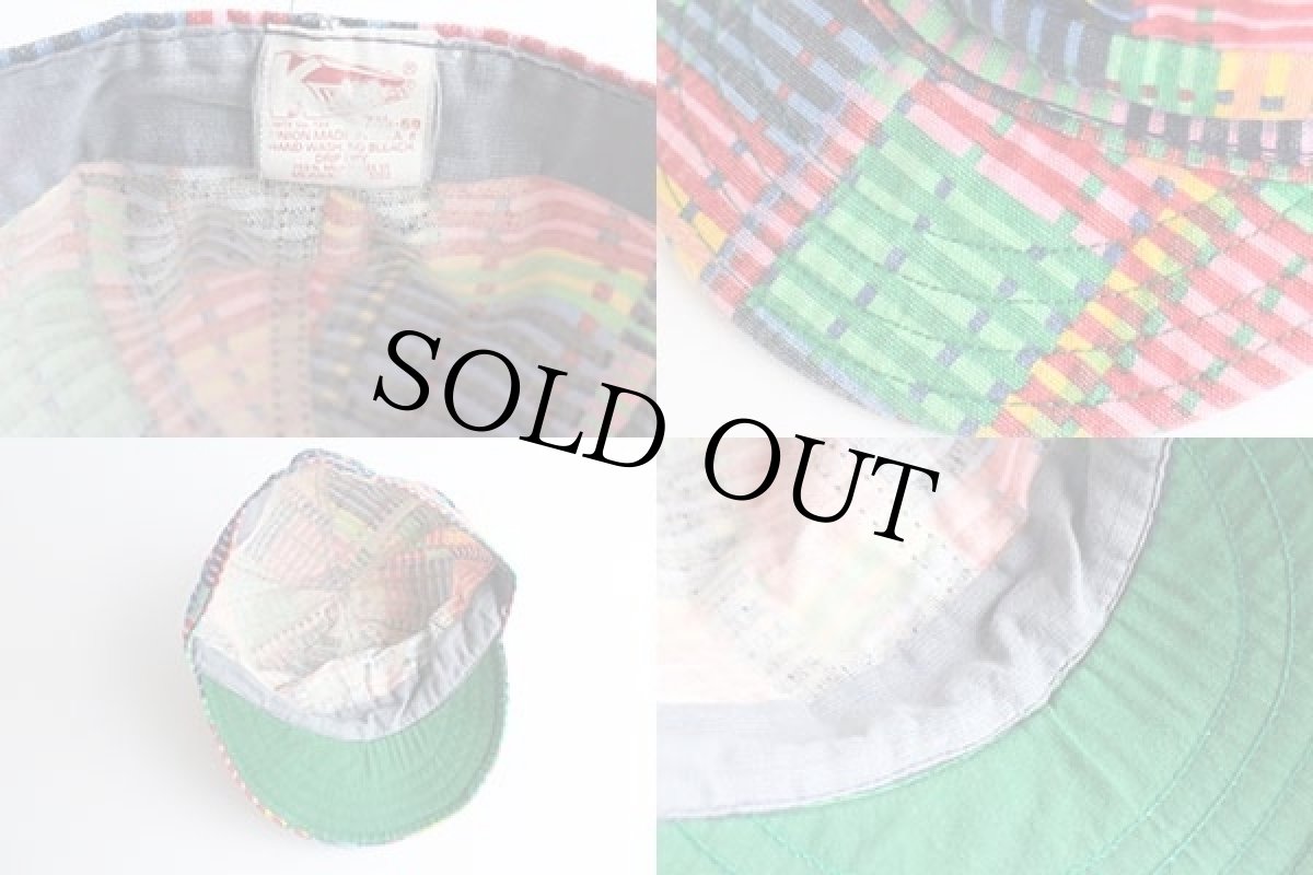 画像4: 70s USA製 KROMER 総柄 コットン ワークキャップ 7 3/8 (4)