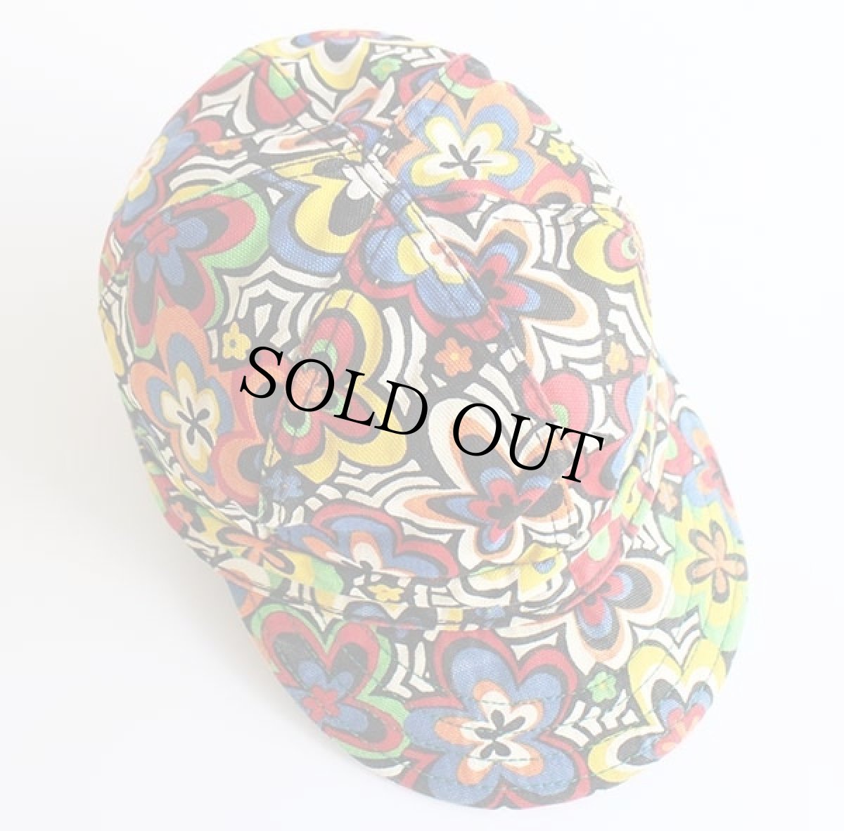 画像3: 70s USA製 KROMER フラワー 総柄 コットン ワークキャップ★D (3)